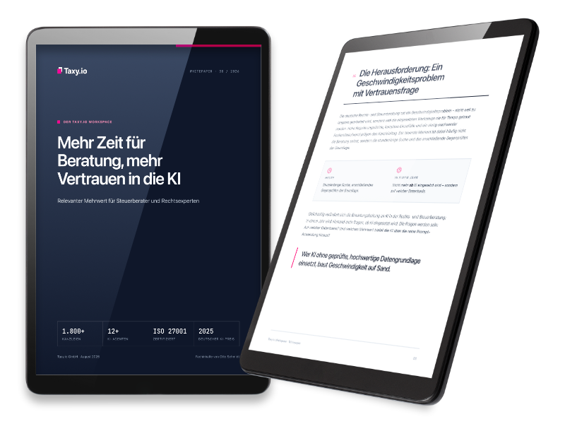 Der Taxy.io Workspace – Mehr Zeit für Beratung, mehr Vertrauen in die KI